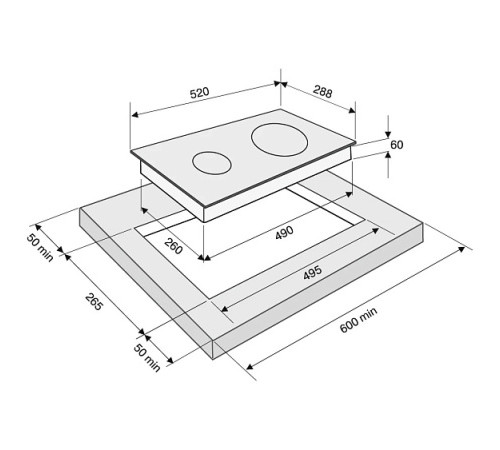 Варочная поверхность KRONA ZAUBER 30 BL TK