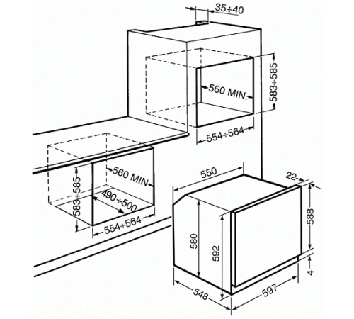 Духовой шкаф SMEG SF855AVO