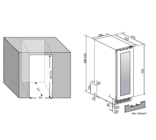 Винный шкаф AVINTAGE AVU31D88