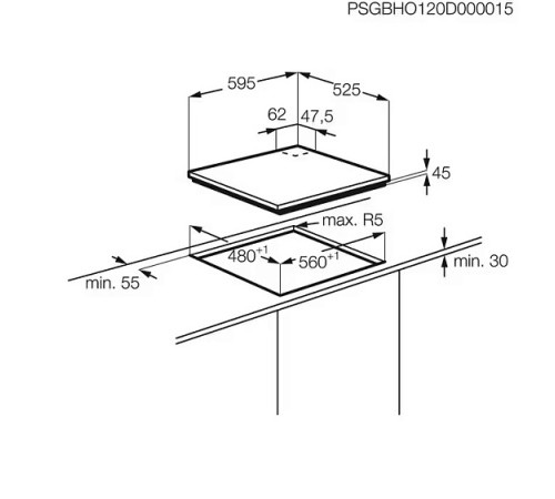 Варочная поверхность ELECTROLUX KGU 64361 X
