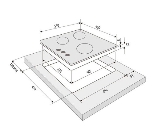 Варочная поверхность KRONA FELICE 45 BL