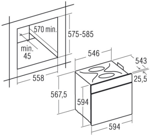 Духовой шкаф CATA HFG 600
