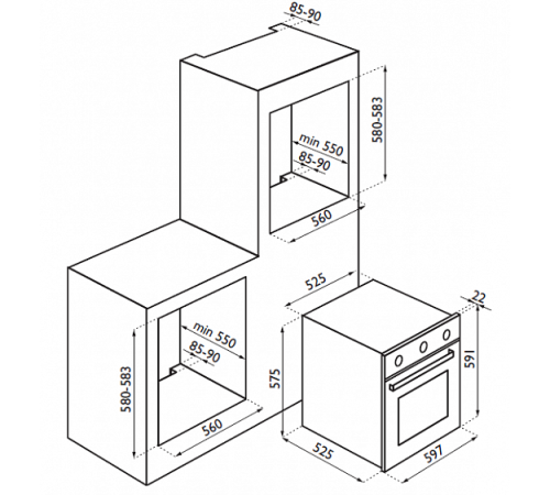 Духовой шкаф ARDESIA OBC 606 C