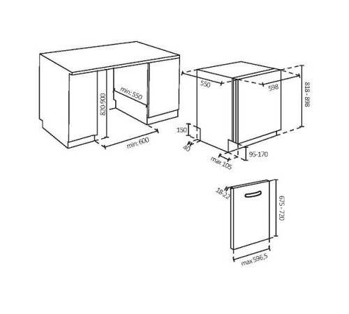 Посудомоечная машина CANDY CI 3C9F0A-08