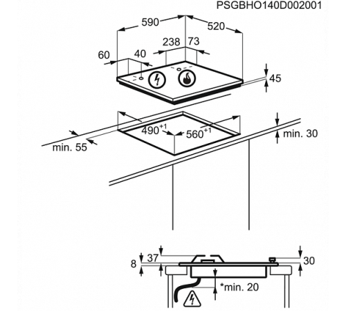 Варочная панель ZANUSSI GPZ 363 SW