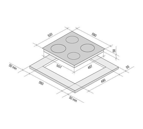 Варочная панель KRONA STORNO 60 BL