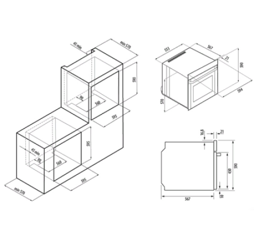 Духовой шкаф FORNELLI FGA 60 FALCONE WH