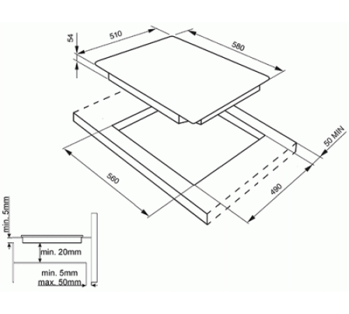 Поверхность SMEG sim561b