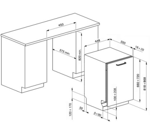 Посудомоечная машина SMEG sta4845