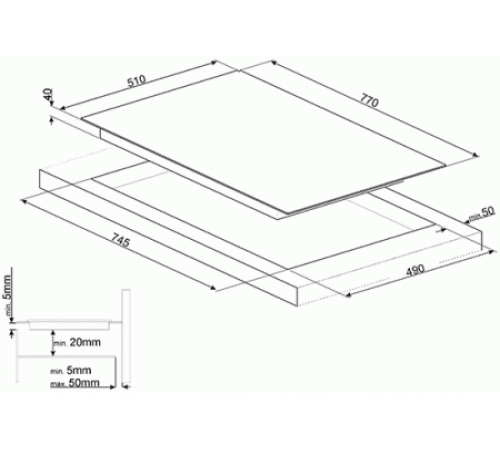 Поверхность SMEG SE385EMTB