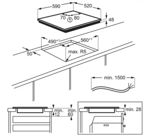 Варочная поверхность ELECTROLUX EIB60420CK