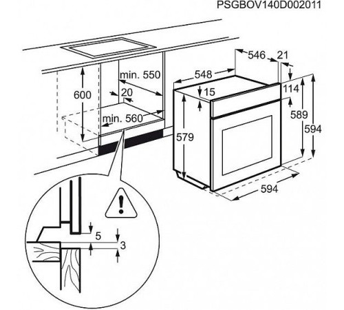 Духовой шкаф AEG BS 5836480 M нержавеющая сталь