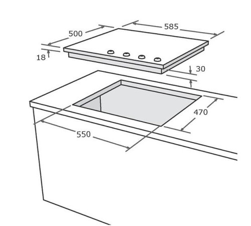 Газовая поверхность NARDI mh 40 av x
