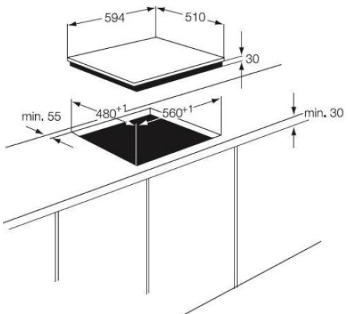 Поверхность AEG hg 654440 sm