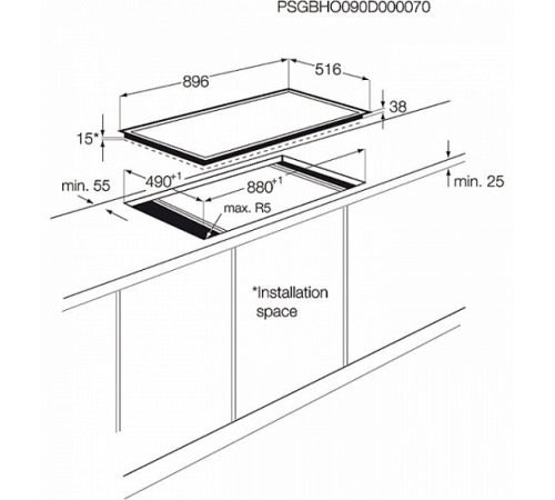 Поверхность AEG hk 955070 xb
