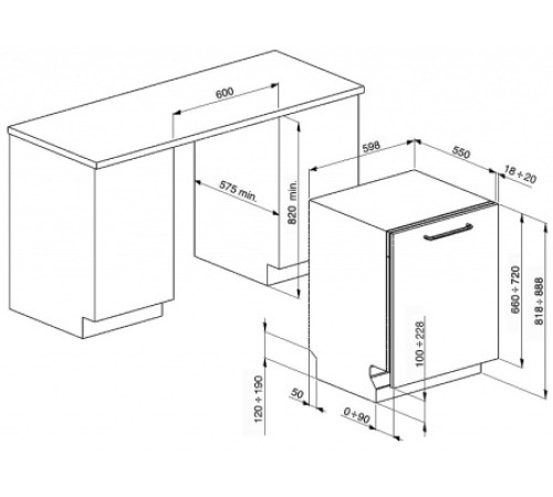 Посудомоечная машина SMEG ST311CS