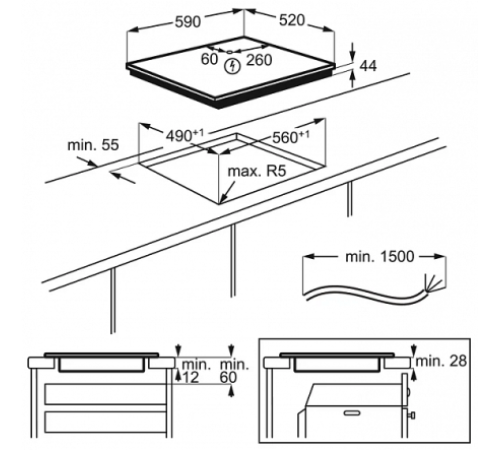 Варочная поверхность AEG IKE 64441 FB черный