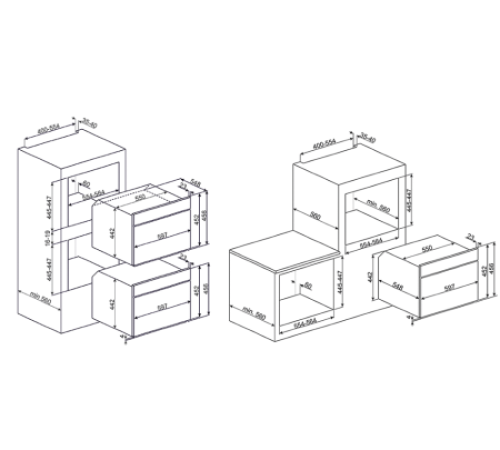 Встраиваемая микроволновая печь Smeg SF 4102 MB
