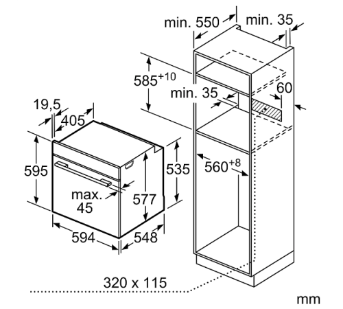 Духовой шкаф BOSCH HRG635BS1