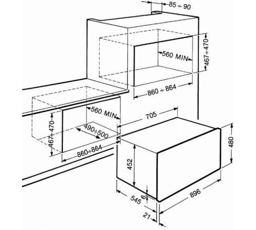 Духовой шкаф SMEG s890amfr-7