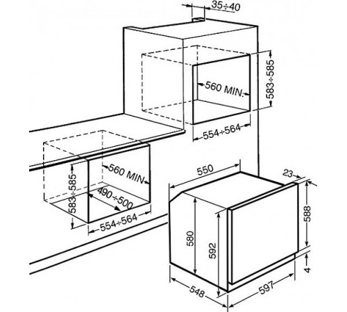 Духовой шкаф SMEG sf6922xpz