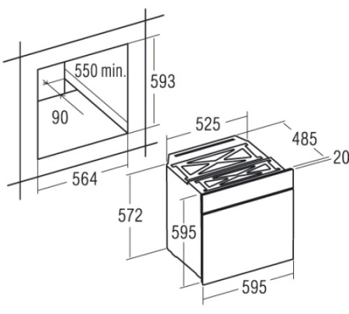 Электрический духовой шкаф CATA CDP 780 AS BK
