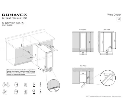 Винный шкаф DUNAVOX DAUF-17.58DBH