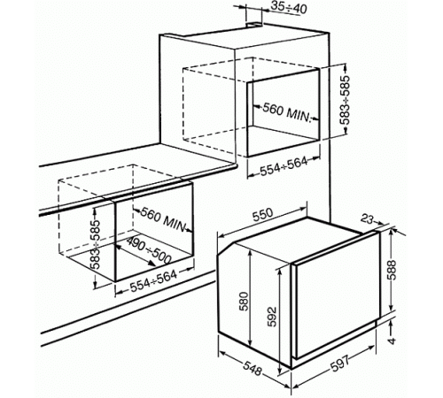 Электрический духовой шкаф Smeg SFP 6104 TVN