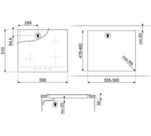 Варочная поверхность SMEG SI964XM