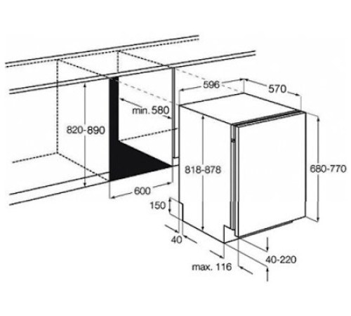 Посудомоечная машина встраиваемая полноразмерная AEG f 88030 vip