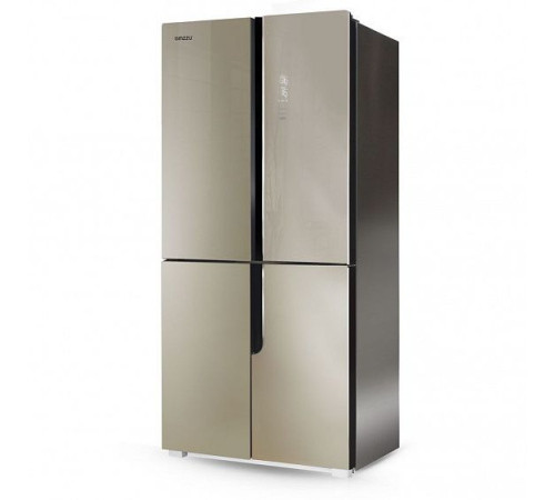 Холодильник Ginzzu NFK-500 стекло шампань