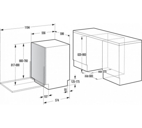 Встраиваемая посудомоечная машина Gorenje GDV660