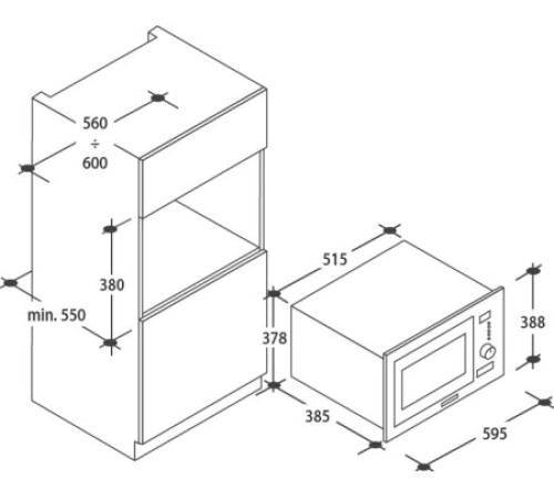 Микроволновая печь CANDY MICG 25 GDFW