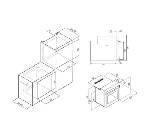 Духовой шкаф KRONA BLUME 45 WH