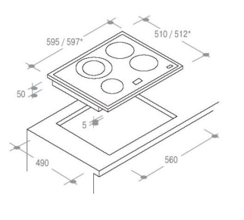 Поверхность CANDY clgc 64 sg gh