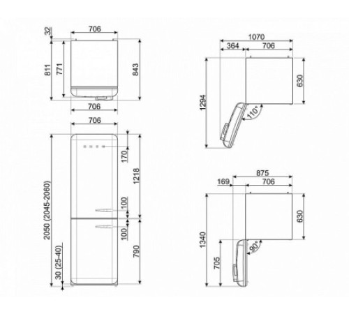 Холодильник SMEG FAB38LBL5