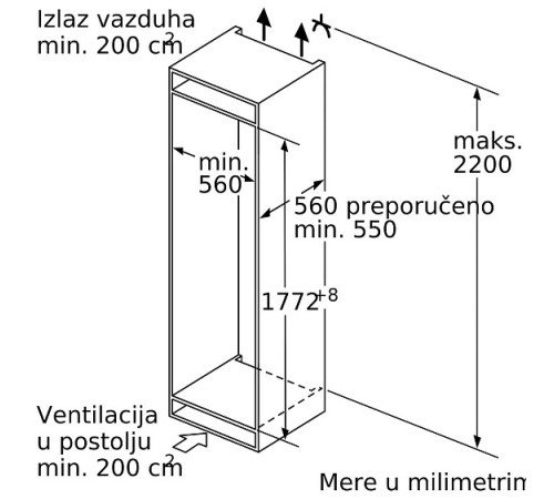 Холодильник BOSCH KIL82AFF0