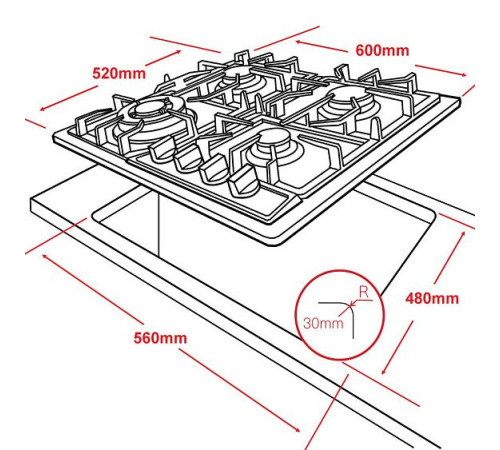 Варочная поверхность GINZZU HCG-419