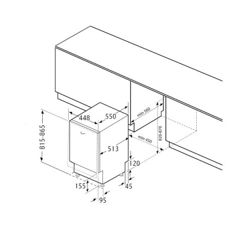 Посудомоечная машина KRONA BRENTA 45 BI
