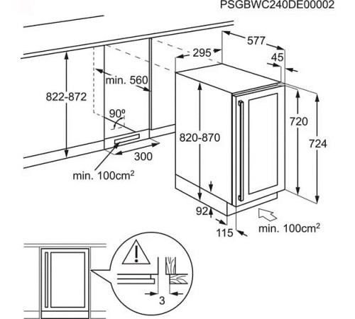 Винный шкаф AEG AWUS020B5B