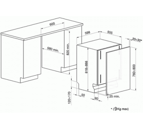 Посудомоечная машина SMEG STLA825B-1