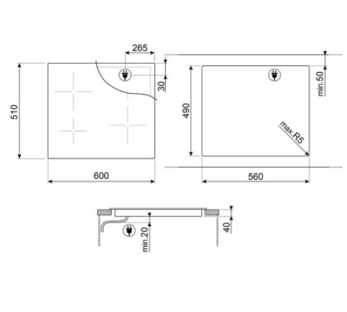 Варочная поверхность SMEG SE464TB