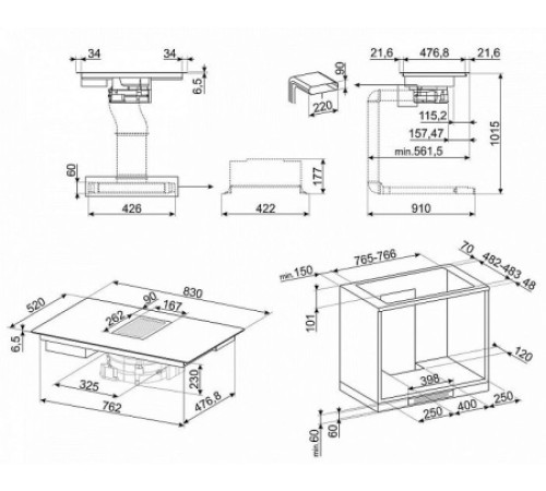 Индукционная варочная панель SMEG HOBD682R1