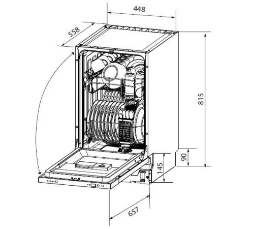 Посудомоечная машина ZUGEL ZDI451