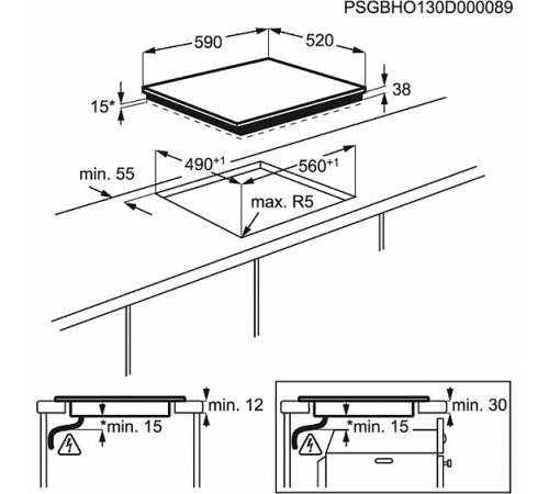 Поверхность AEG hk 565407 fb