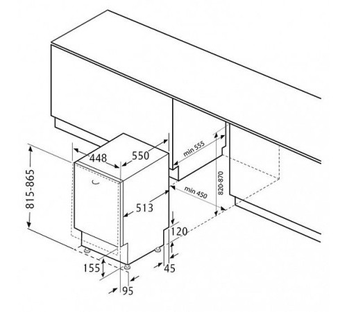 Встраиваемая посудомоечная машина KRONA DELIA 45 BI