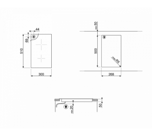Поверхность SMEG SE232TD
