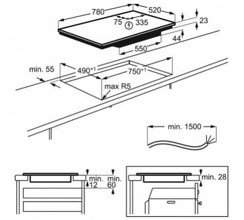 Варочная поверхность AEG IKE 85441 FB черный