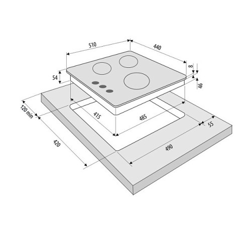 Варочная поверхность KRONA GIMPEL 45 IX