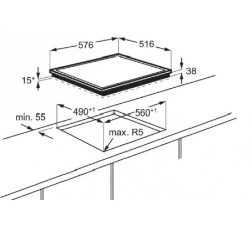 Варочная поверхность ELECTROLUX EHF6342XOK